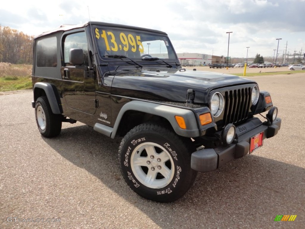 2004 Wrangler Unlimited 4x4 - Black / Dark Slate Gray photo #1