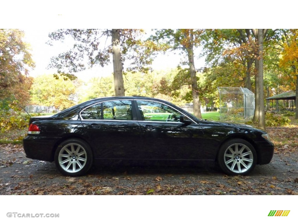 2003 7 Series 745i Sedan - Black Sapphire Metallic / Black/Black photo #10