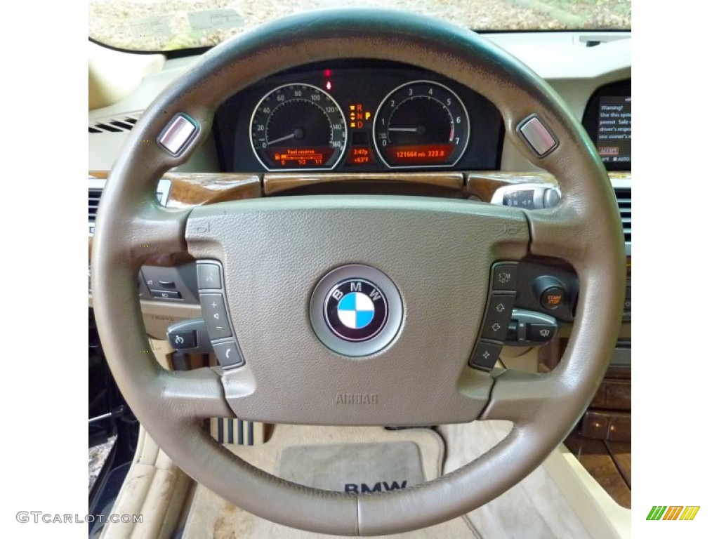 2003 7 Series 745i Sedan - Black Sapphire Metallic / Black/Black photo #15