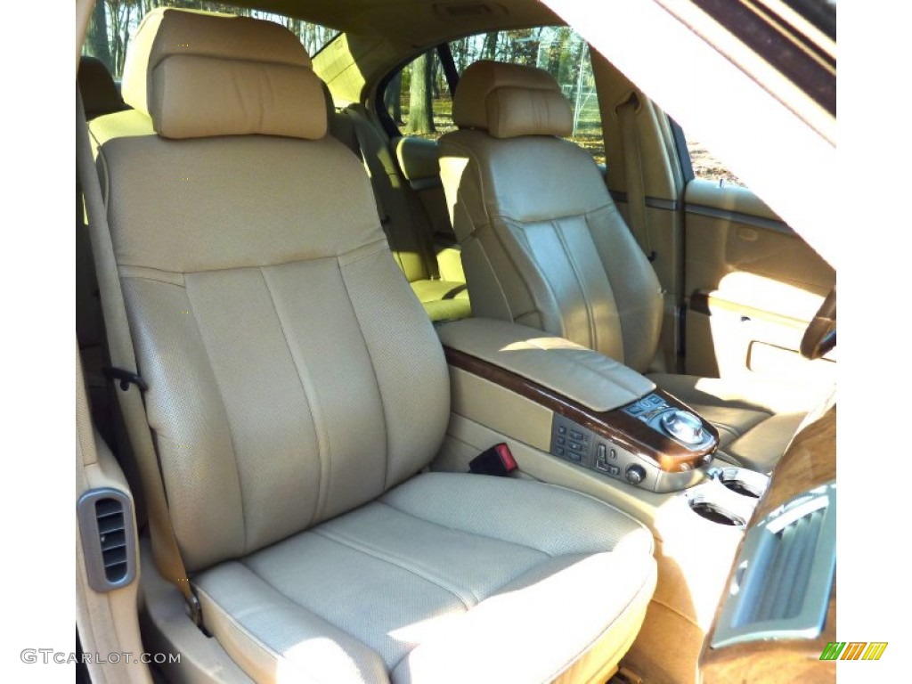2002 7 Series 745i Sedan - Black Sapphire Metallic / Beige III photo #23