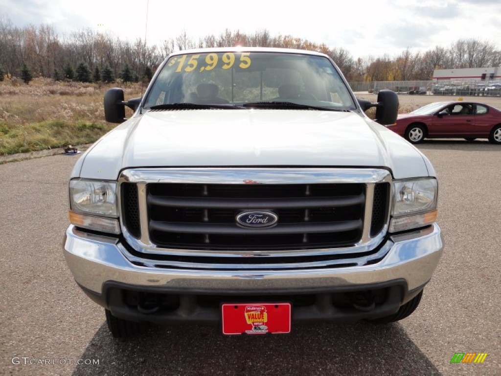 2004 F250 Super Duty XLT SuperCab 4x4 - Oxford White / Medium Flint photo #12