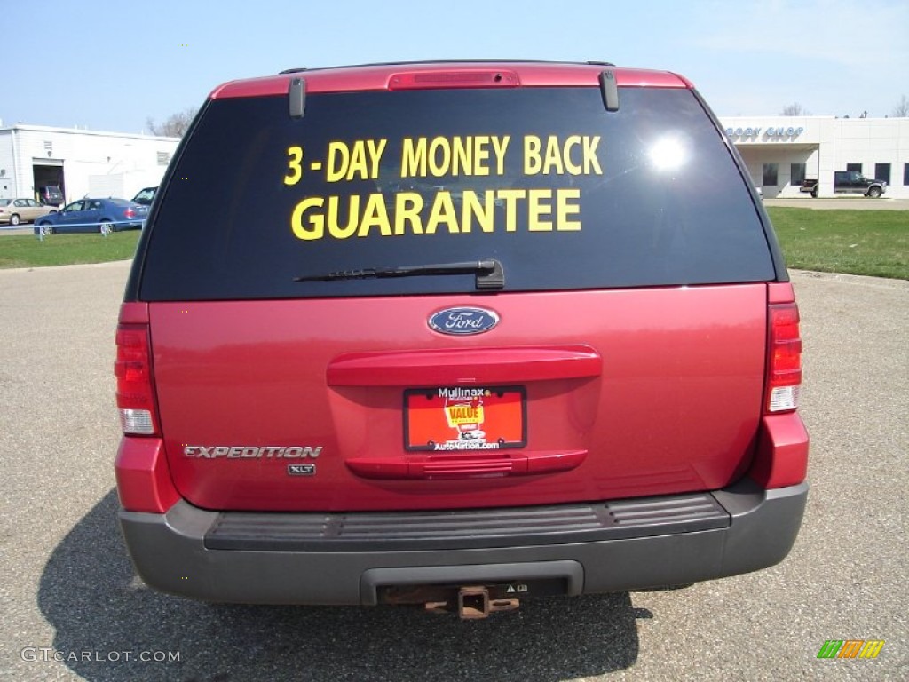 2003 Expedition XLT 4x4 - Laser Red Tinted Metallic / Flint Grey photo #2