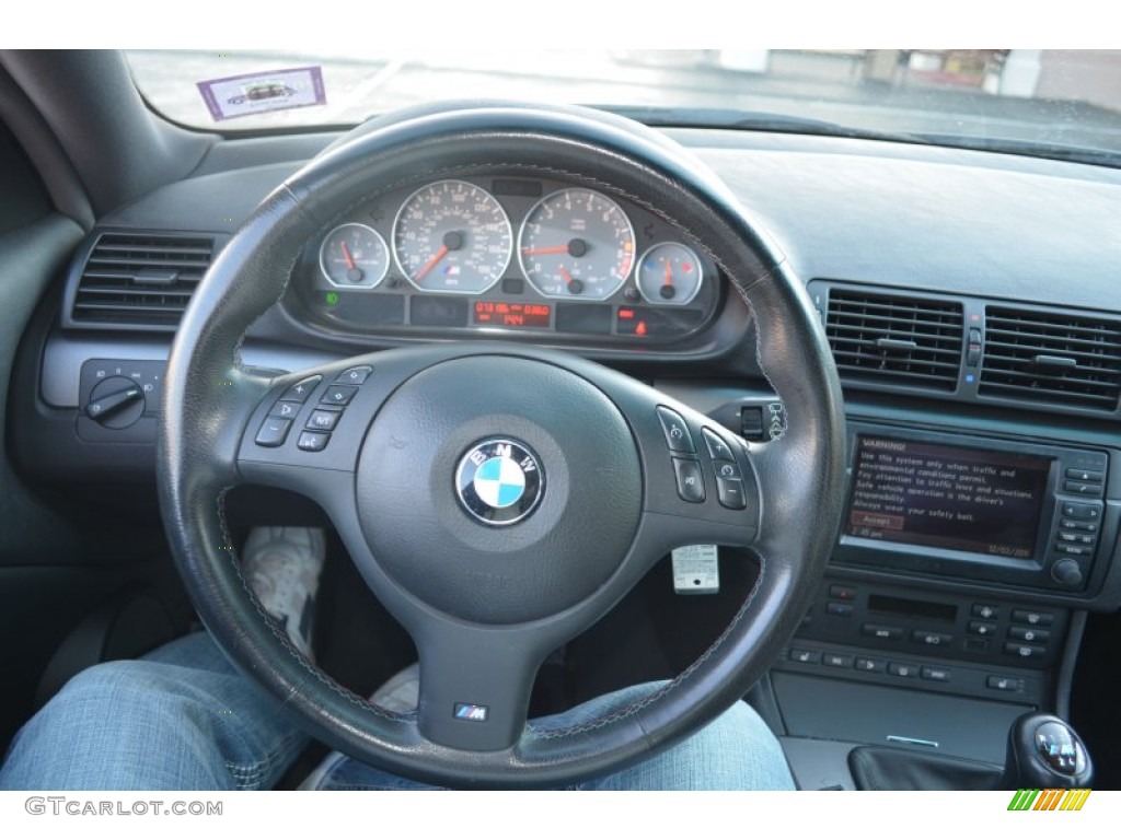 2003 BMW M3 Coupe Black Steering Wheel Photo #57320659