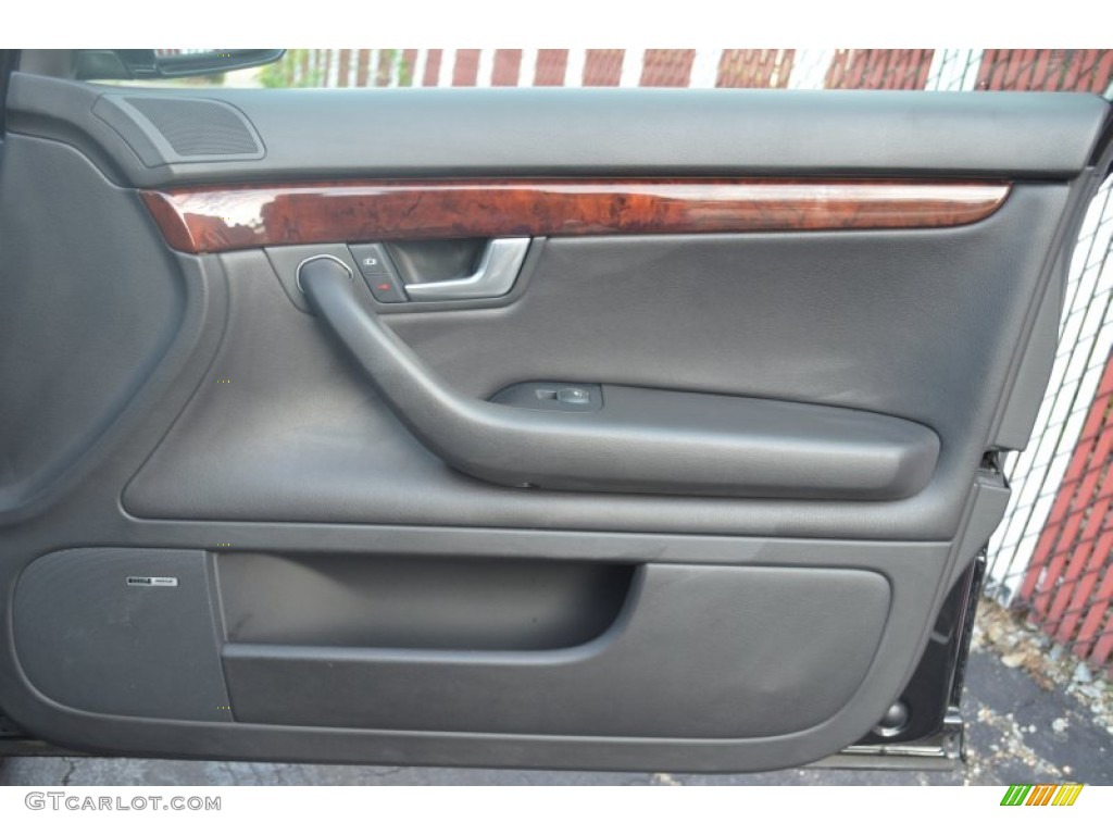 2005 Audi A4 3.0 Sedan Ebony Door Panel Photo #57321199