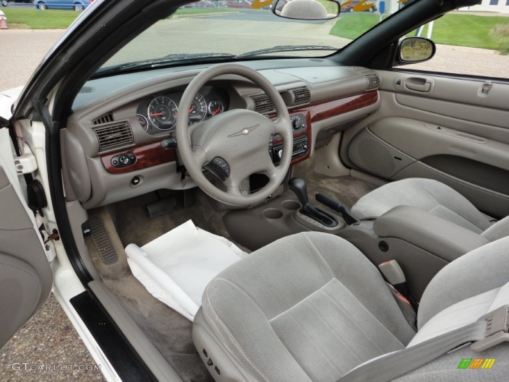 Dark Slate Gray Interior 2001 Chrysler Sebring LX Convertible Photo #57321994