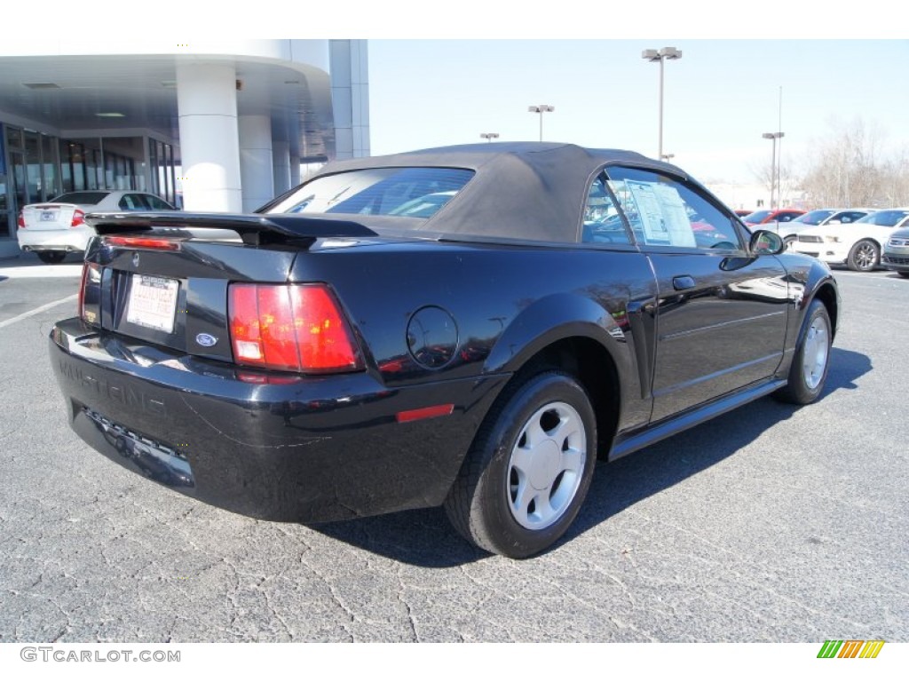 2001 Mustang V6 Convertible - Black / Dark Charcoal photo #3