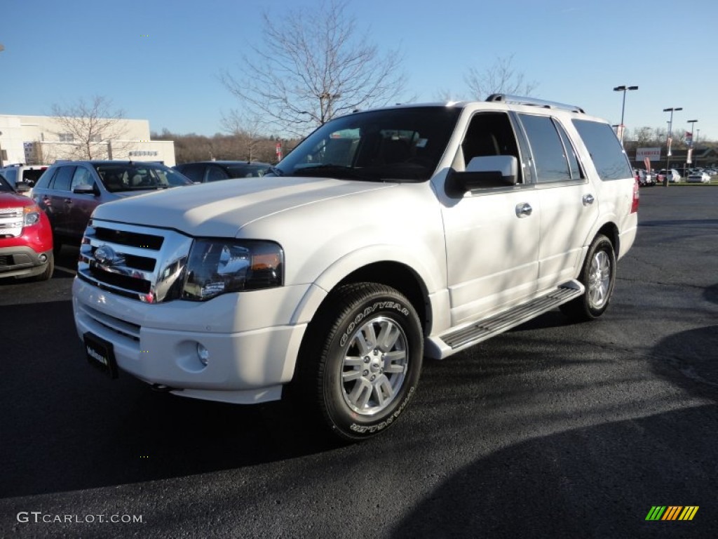 2012 Expedition Limited 4x4 - White Platinum Tri-Coat / Charcoal Black photo #1