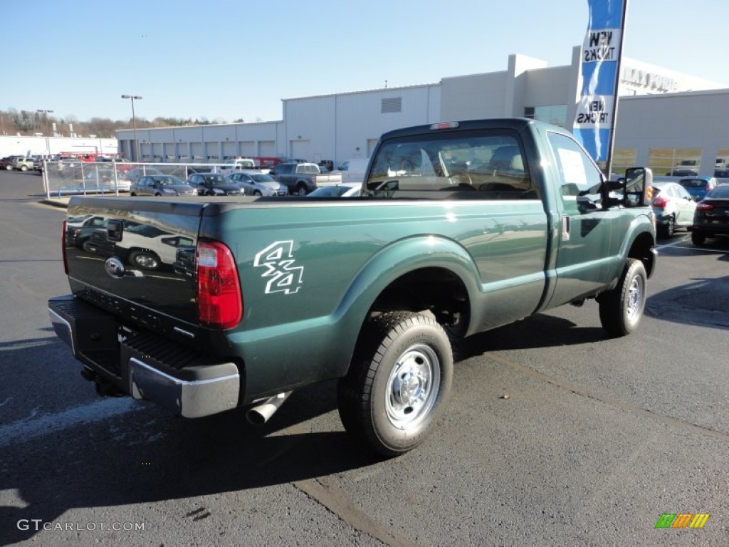 2012 F250 Super Duty XL Regular Cab 4x4 - Forest Green Metallic / Steel photo #5