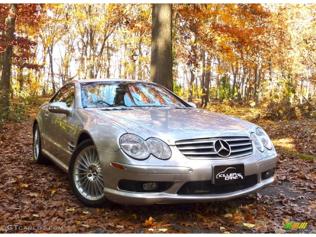 2003 SL 55 AMG Roadster - Brilliant Silver Metallic / Charcoal photo #1