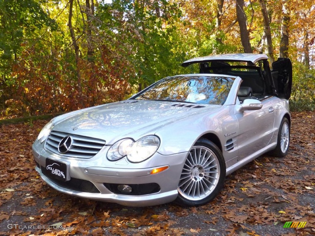 Brilliant Silver Metallic 2003 Mercedes-Benz SL 55 AMG Roadster Exterior Photo #57325960