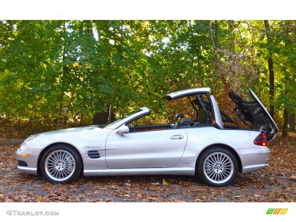 Brilliant Silver Metallic 2003 Mercedes-Benz SL 55 AMG Roadster Exterior Photo #57325966
