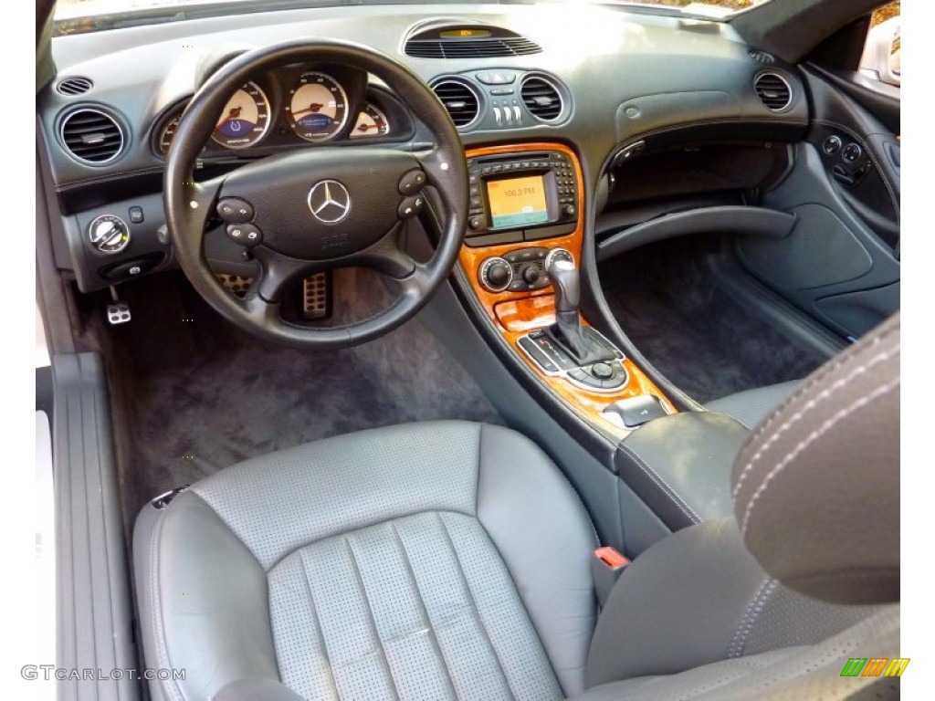 Charcoal Interior 2003 Mercedes-Benz SL 55 AMG Roadster Photo #57326002