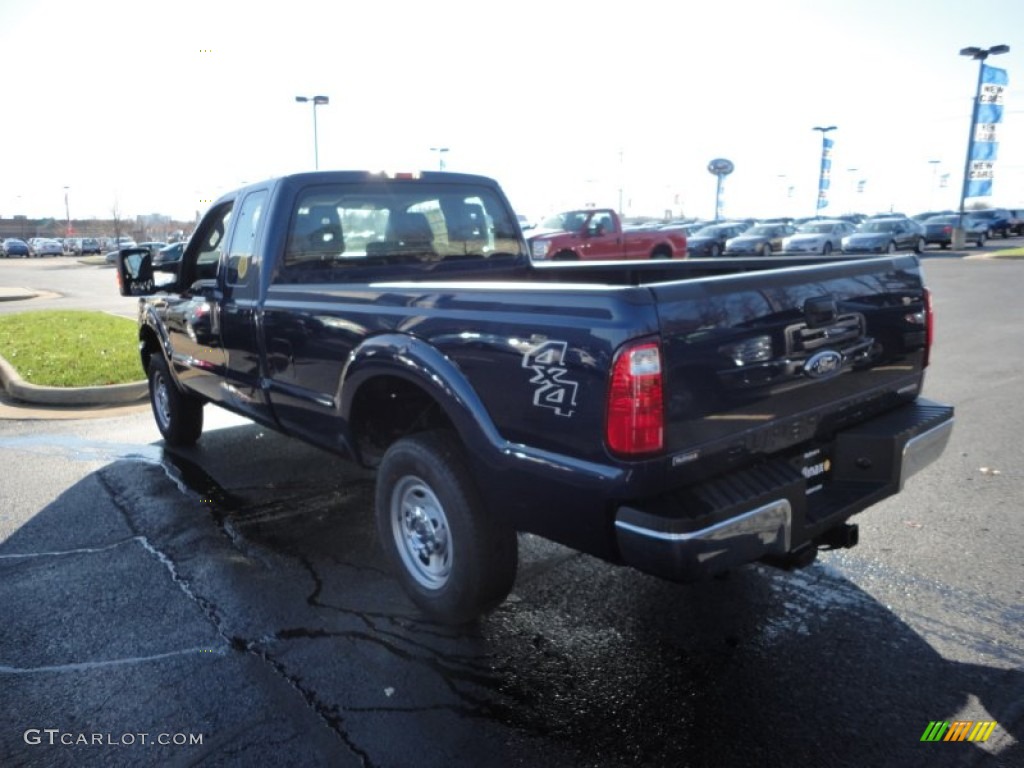 2012 F250 Super Duty XL SuperCab 4x4 - Dark Blue Pearl Metallic / Steel photo #3