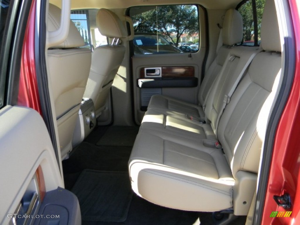 2010 F150 Lariat SuperCrew - Red Candy Metallic / Tan photo #8