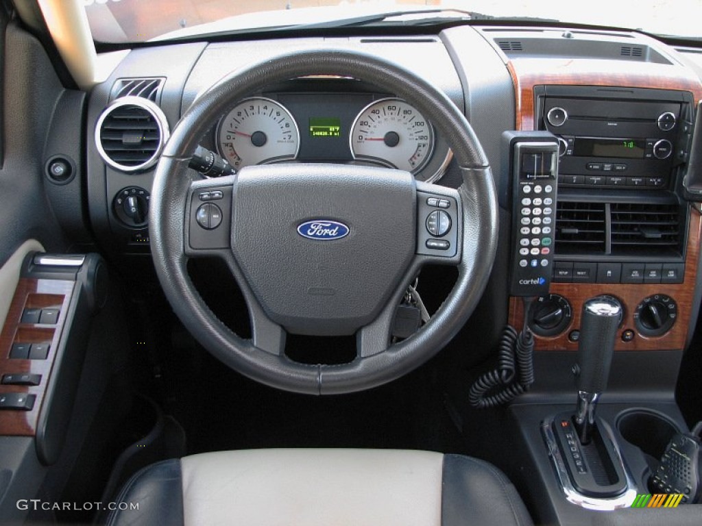 2008 Explorer Eddie Bauer 4x4 - White Suede / Black/Stone photo #44