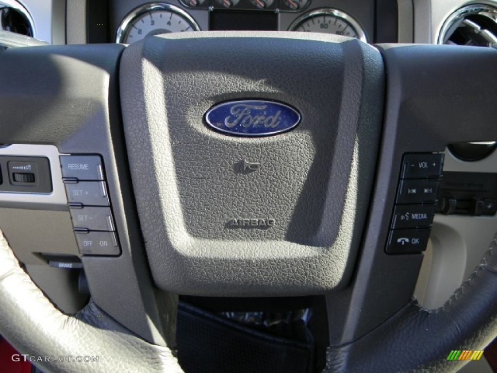2010 F150 Lariat SuperCrew - Red Candy Metallic / Tan photo #12