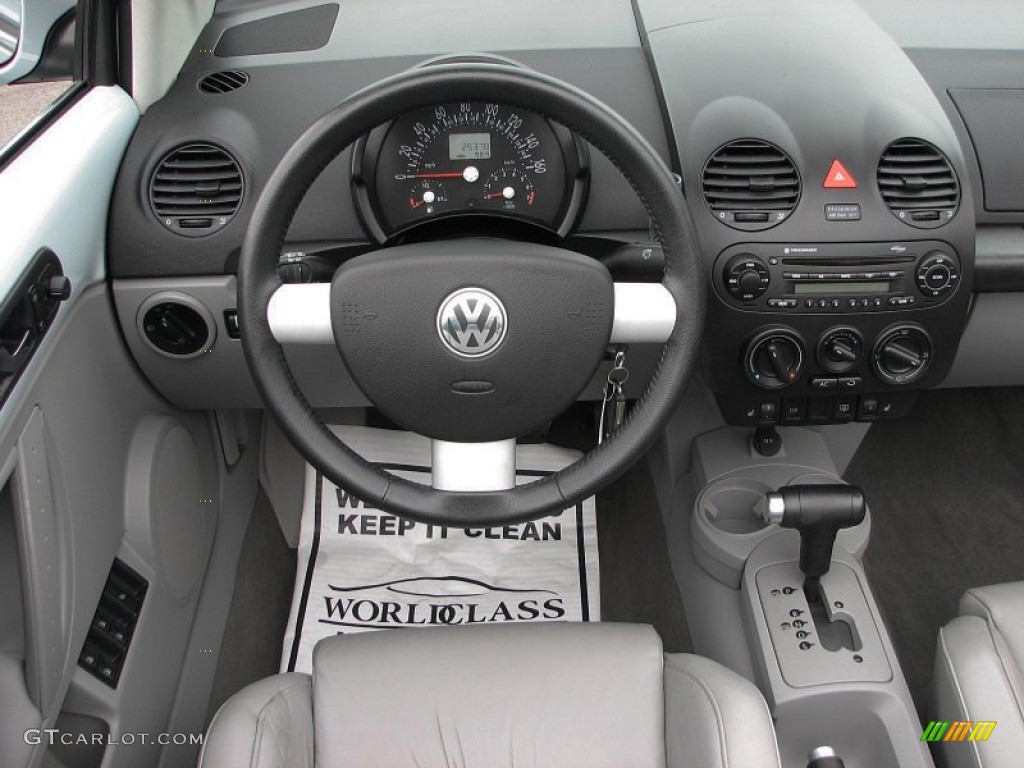 2004 New Beetle GLS 1.8T Convertible - Aquarius Blue / Gray photo #21