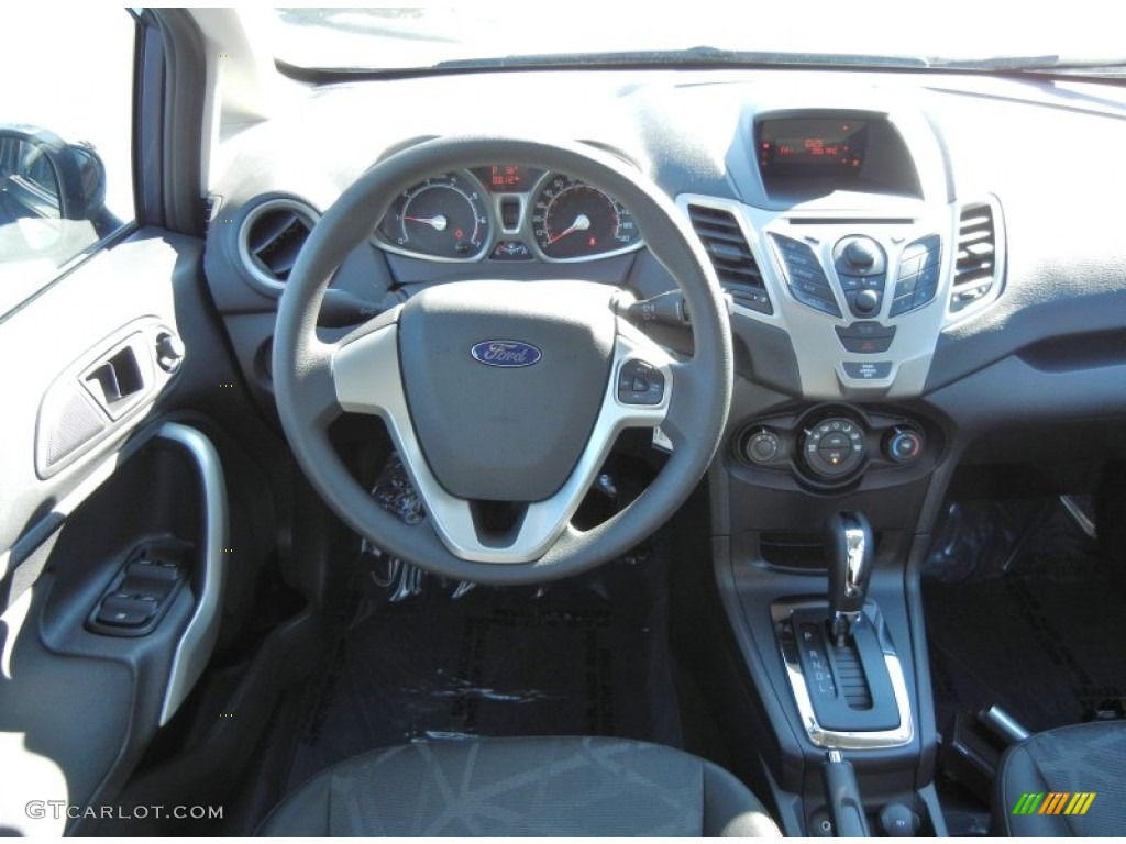 2012 Ford Fiesta SE Sedan Charcoal Black Dashboard Photo #57331173