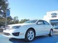 2012 White Platinum Tri-Coat Ford Fusion SE V6  photo #1