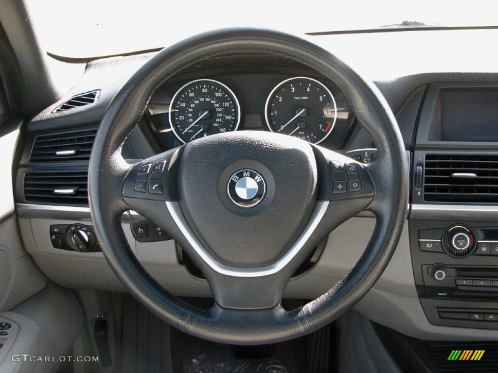 2007 BMW X5 4.8i Gray Steering Wheel Photo #57333219