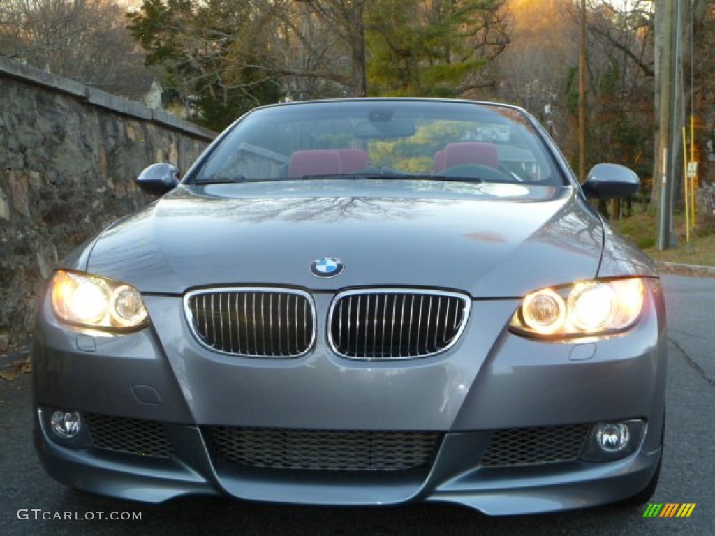 2007 3 Series 335i Convertible - Space Gray Metallic / Coral Red/Black photo #5