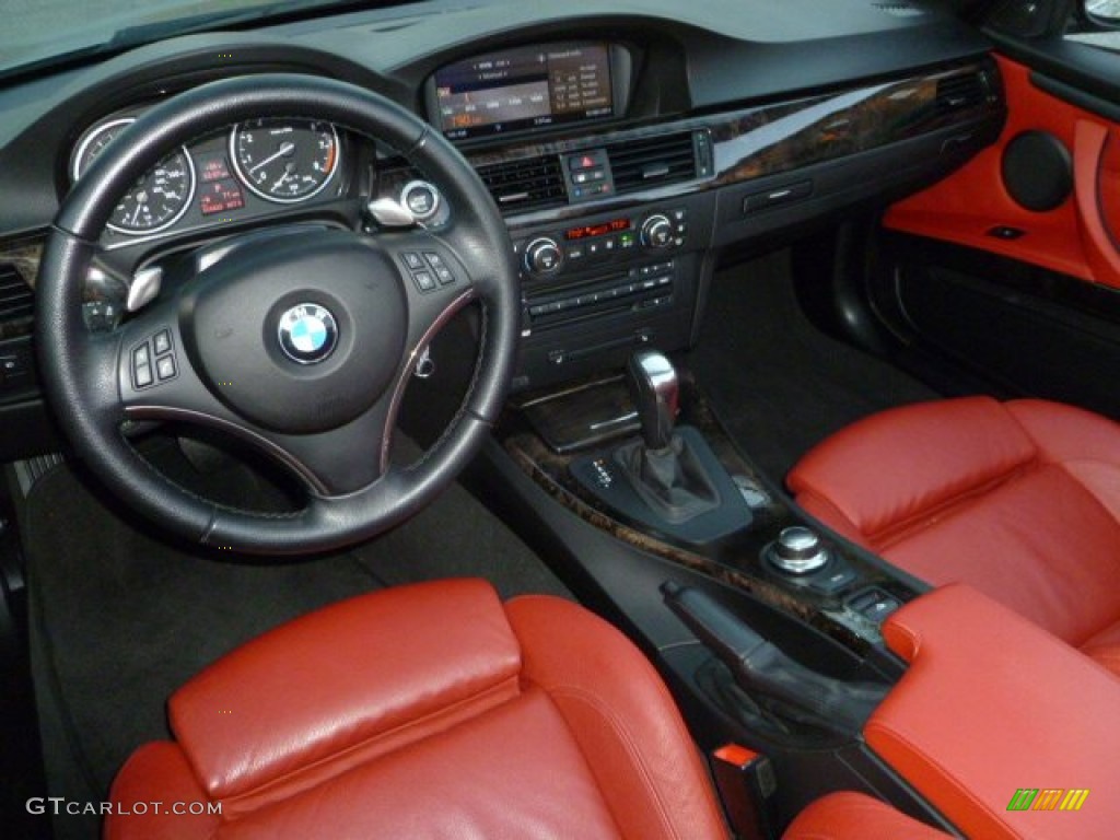 2007 3 Series 335i Convertible - Space Gray Metallic / Coral Red/Black photo #9