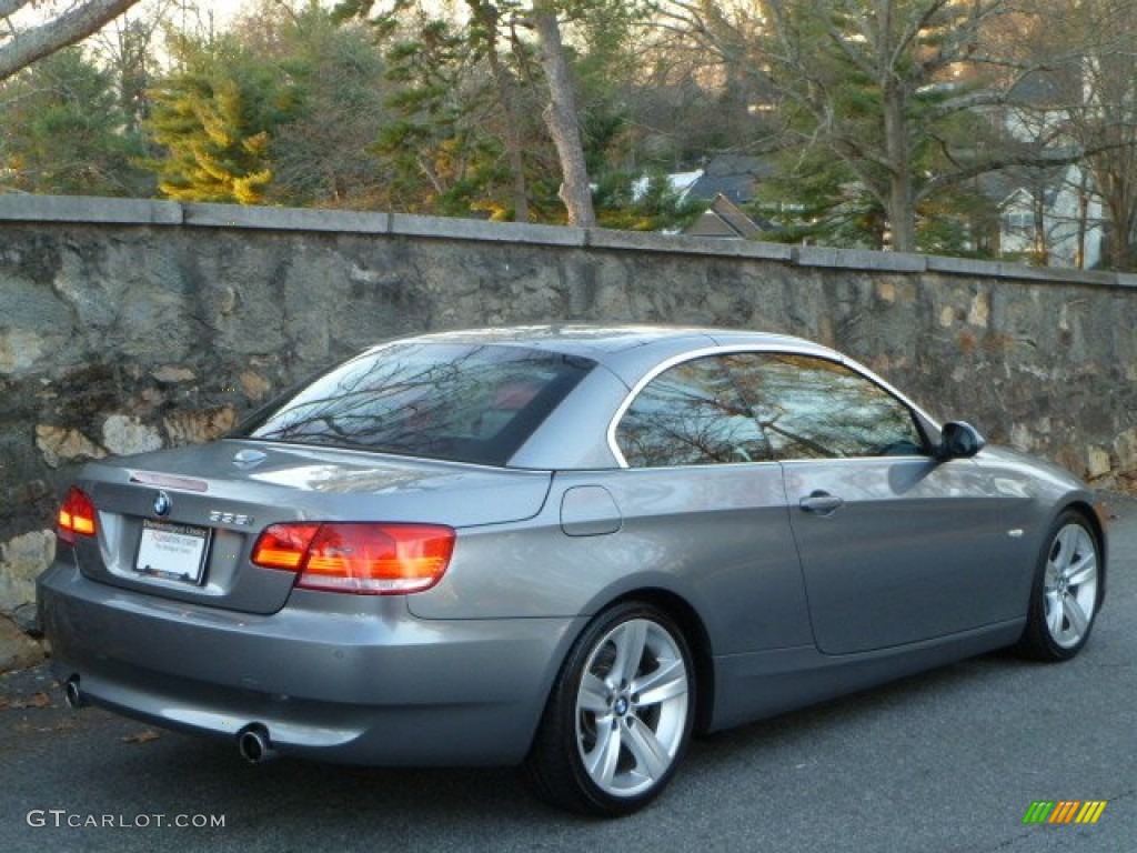 2007 3 Series 335i Convertible - Space Gray Metallic / Coral Red/Black photo #12