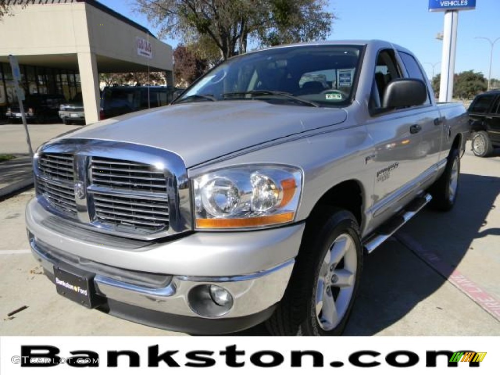 2006 Ram 1500 SLT Quad Cab - Bright Silver Metallic / Medium Slate Gray photo #1