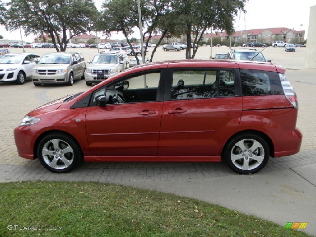 2006 MAZDA5 Sport - Cardinal Red Mica / Black photo #5