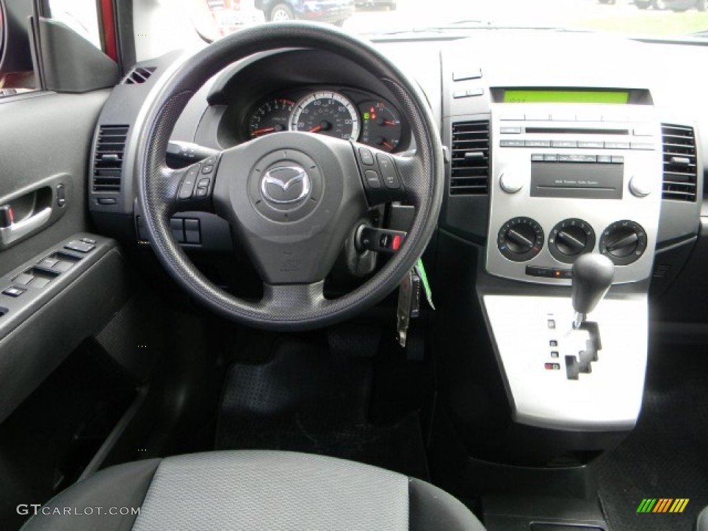 2006 MAZDA5 Sport - Cardinal Red Mica / Black photo #9