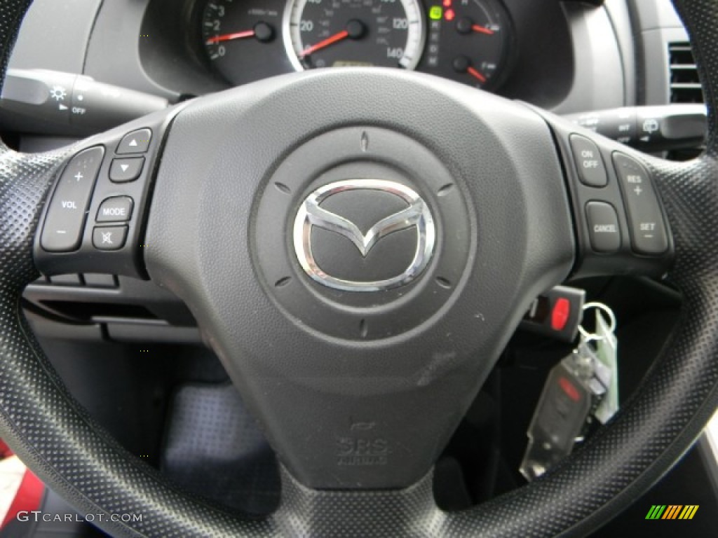 2006 MAZDA5 Sport - Cardinal Red Mica / Black photo #11