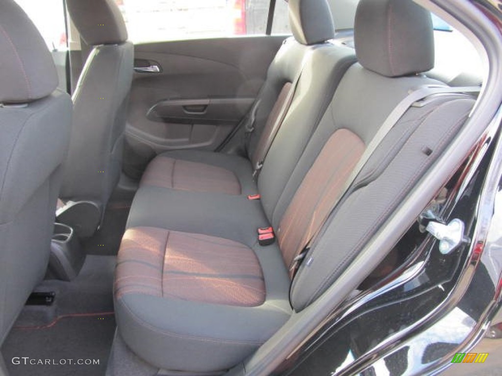 Jet Black/Brick Interior 2012 Chevrolet Sonic LT Sedan Photo #57336111