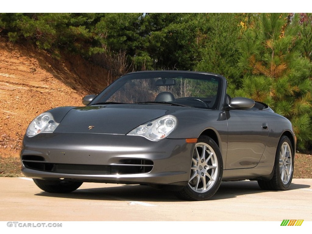 Seal Grey Metallic 2002 Porsche 911 Carrera Cabriolet Exterior Photo #57336136