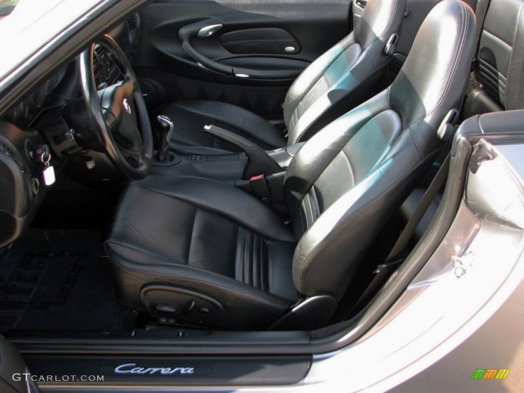 Black Interior 2002 Porsche 911 Carrera Cabriolet Photo #57336687