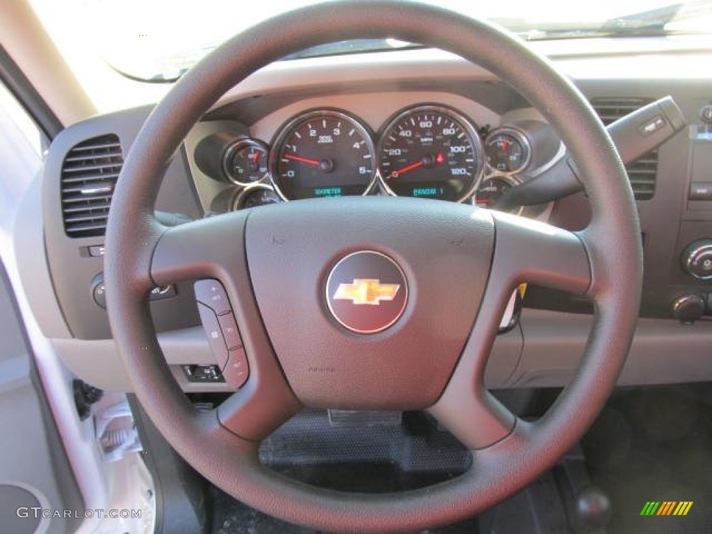 2012 Chevrolet Silverado 2500HD Work Truck Regular Cab 4x4 Dark Titanium Steering Wheel Photo #57336885