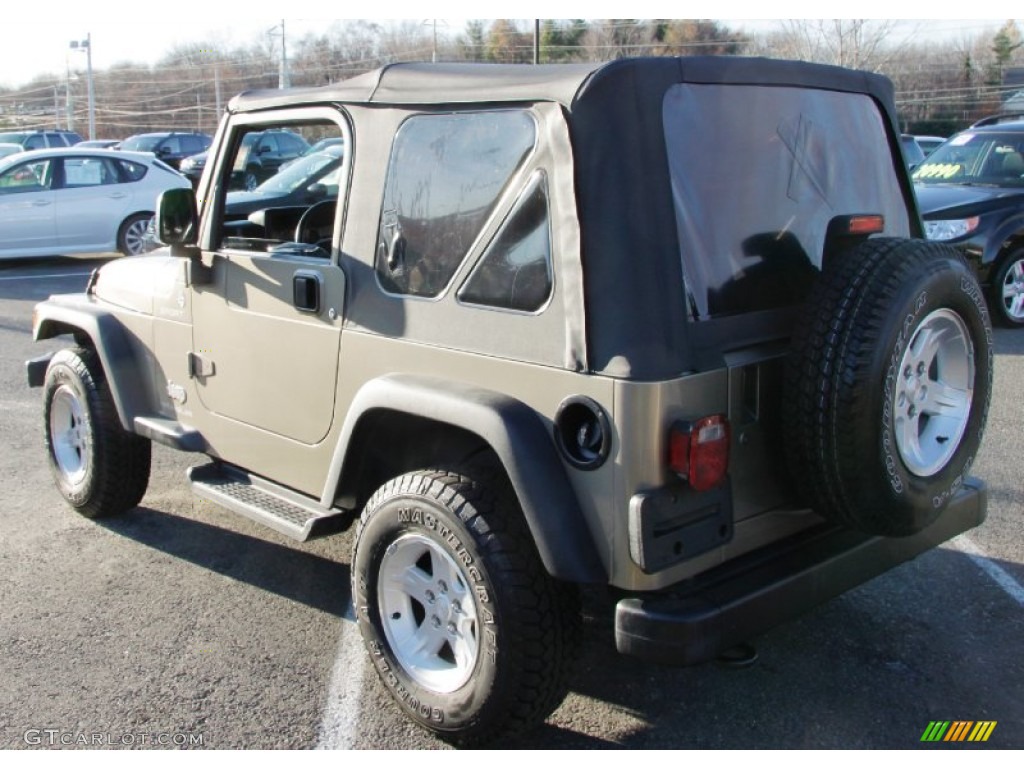 2004 Wrangler Sport 4x4 - Light Khaki Metallic / Dark Slate Gray photo #10