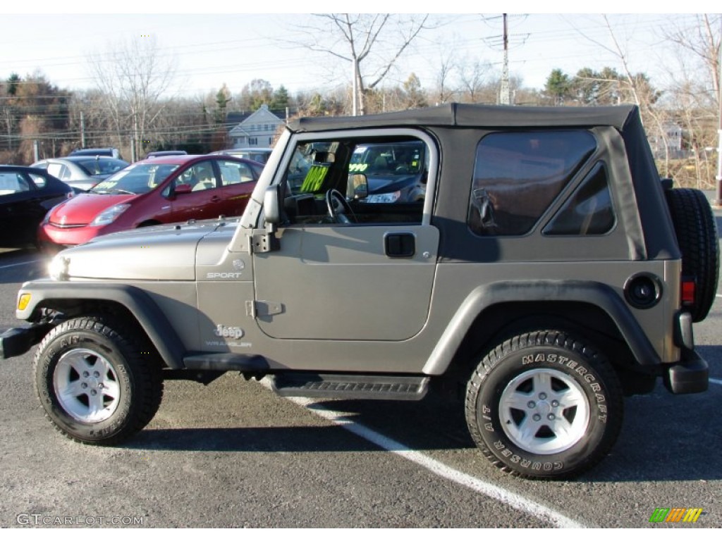 2004 Wrangler Sport 4x4 - Light Khaki Metallic / Dark Slate Gray photo #11