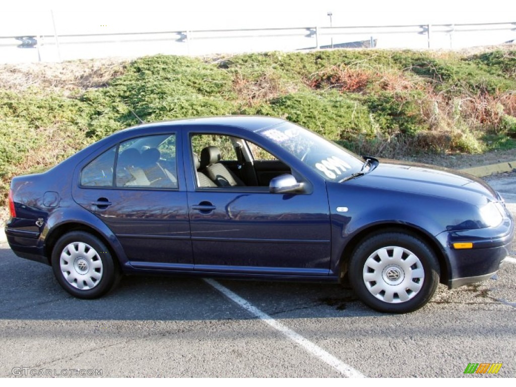 2003 Jetta GL 1.8T Sedan - Galactic Blue Metallic / Black photo #4