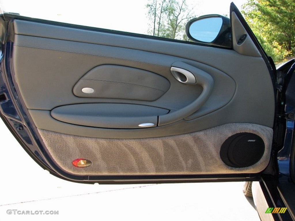 2003 Porsche 911 Carrera 4S Coupe Graphite Grey Door Panel Photo #57338866