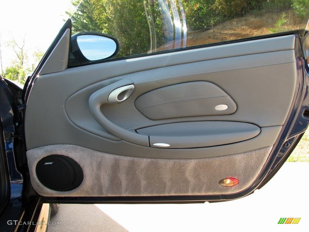2003 Porsche 911 Carrera 4S Coupe Graphite Grey Door Panel Photo #57338947