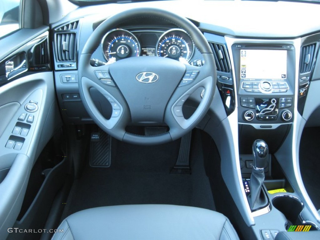 2012 Hyundai Sonata Limited 2.0T Gray Dashboard Photo #57340418