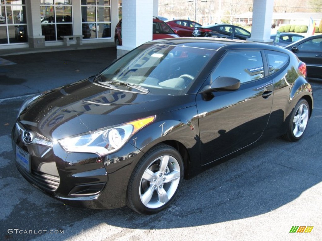 Ultra Black 2012 Hyundai Veloster Standard Veloster Model Exterior Photo #57340630