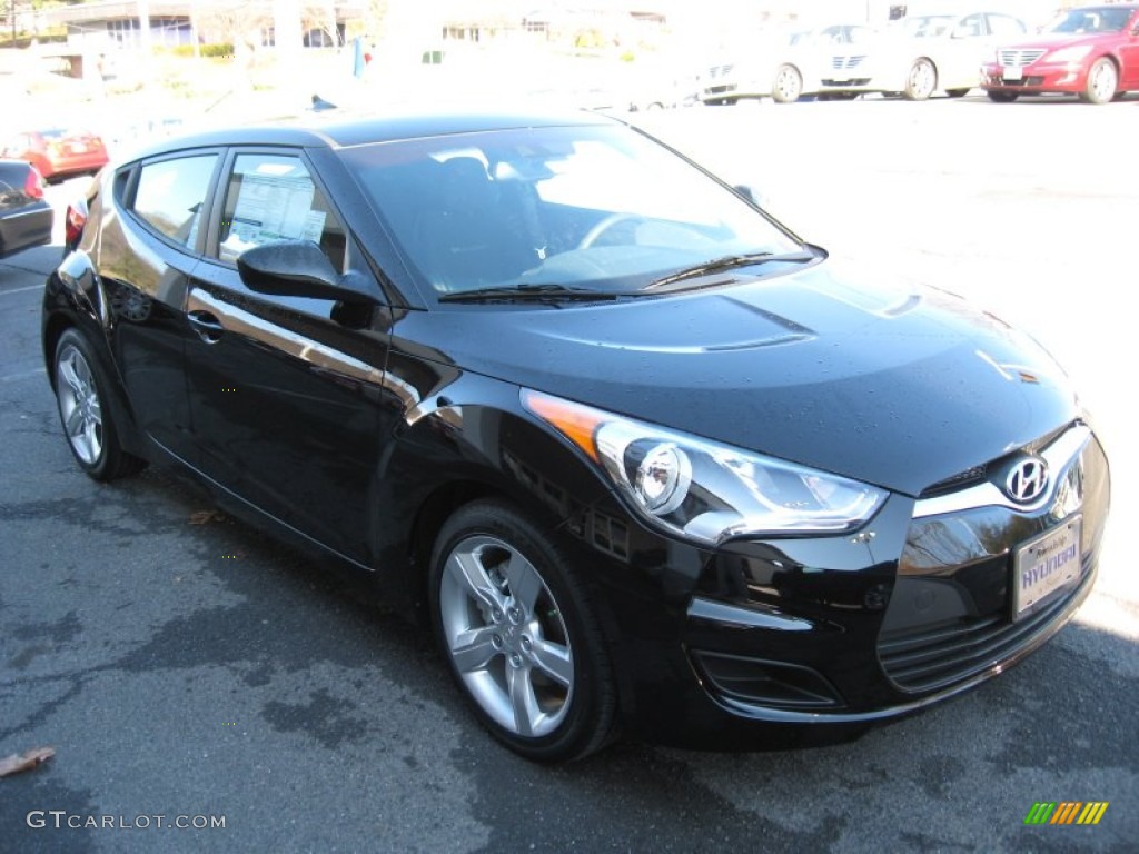 2012 Veloster  - Ultra Black / Black photo #4