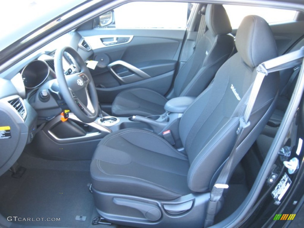 Black Interior 2012 Hyundai Veloster Standard Veloster Model Photo #57340704