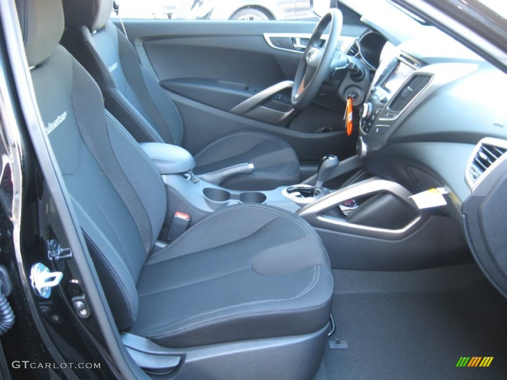 Black Interior 2012 Hyundai Veloster Standard Veloster Model Photo #57340741