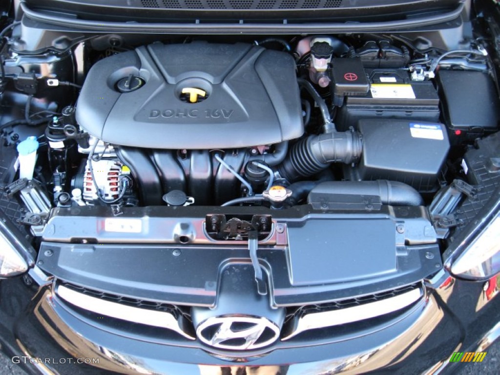 2012 Elantra Limited - Black Noir Pearl / Gray photo #9