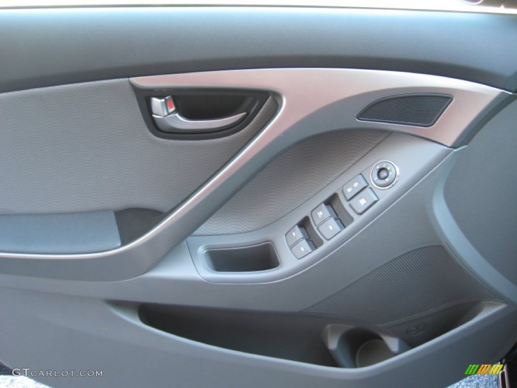 2012 Elantra Limited - Black Noir Pearl / Gray photo #15