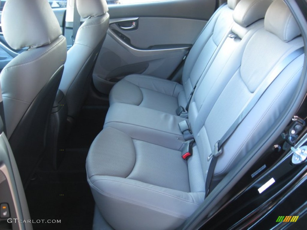 2012 Elantra Limited - Black Noir Pearl / Gray photo #16