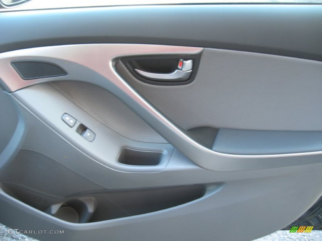 2012 Elantra Limited - Black Noir Pearl / Gray photo #21