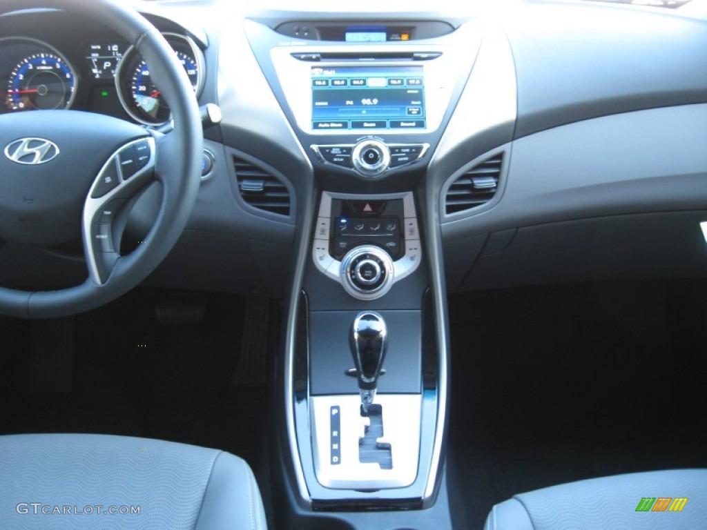 2012 Elantra Limited - Black Noir Pearl / Gray photo #23